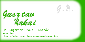 gusztav makai business card